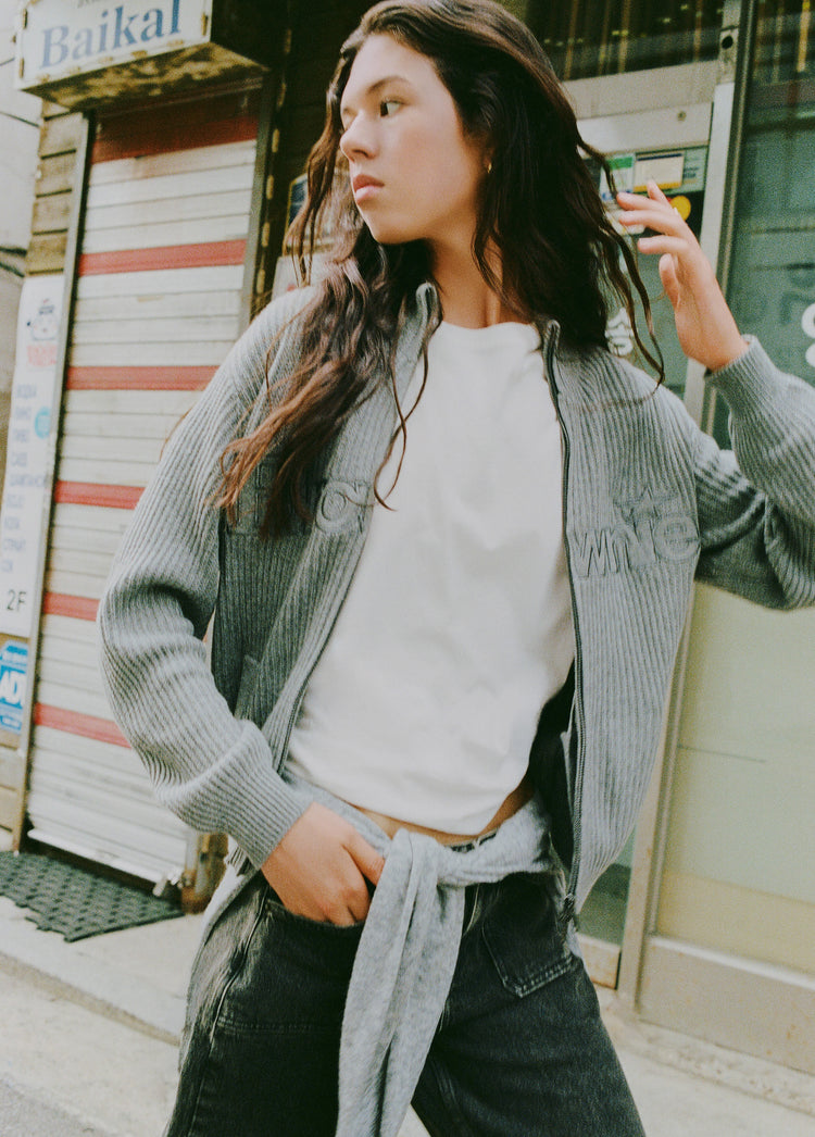 Logo knit jacket