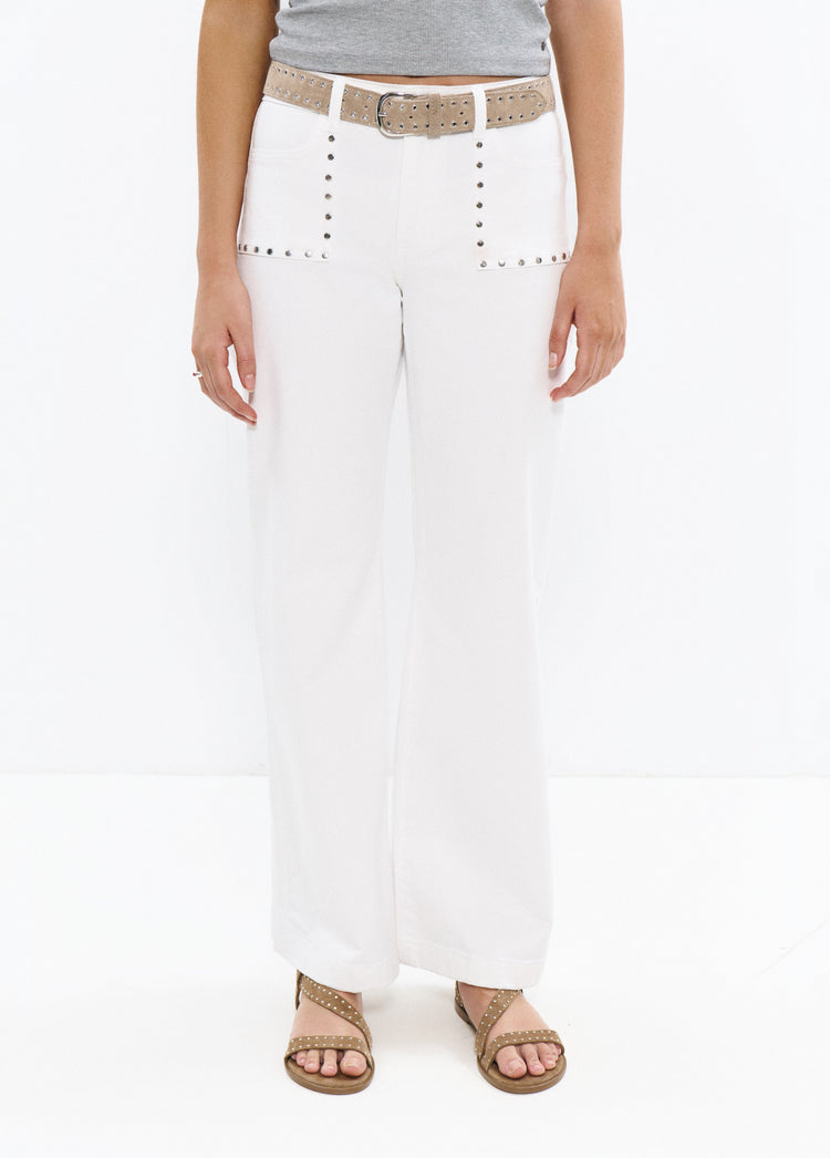 Pantalón culotte tachas