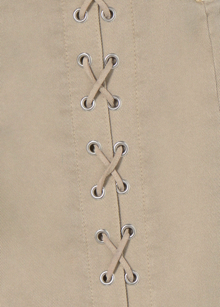 Front drawstring pants