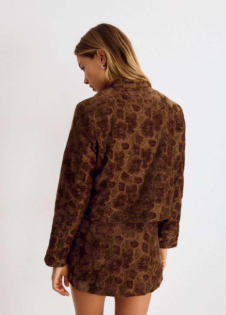 Chaqueta corta flores