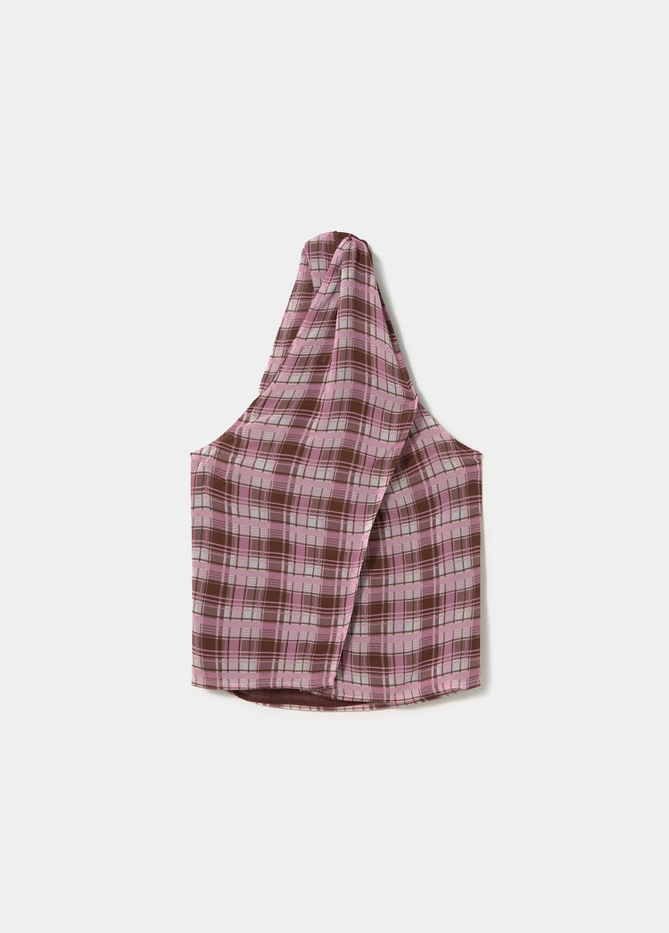 Top halter amb coll drapejat