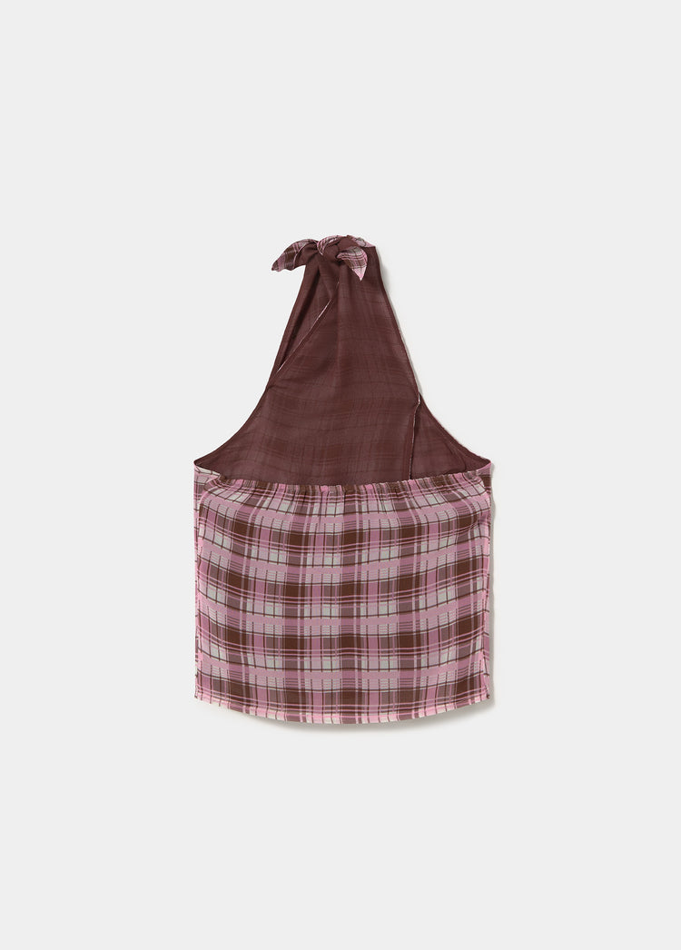 Top halter amb coll drapejat