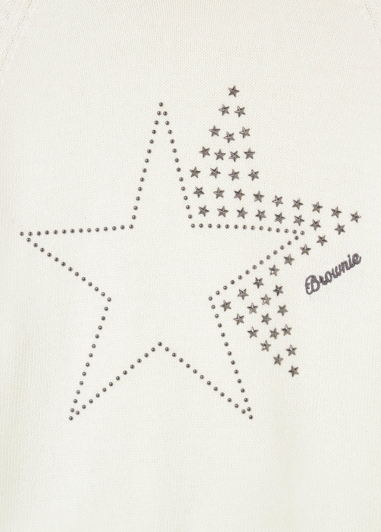 Double-star studded sweater