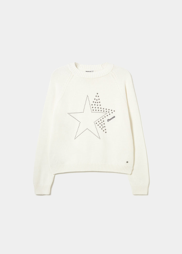 Double-star studded sweater