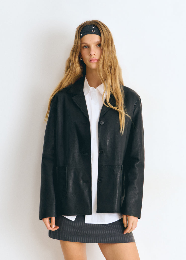 Nappalederjacke