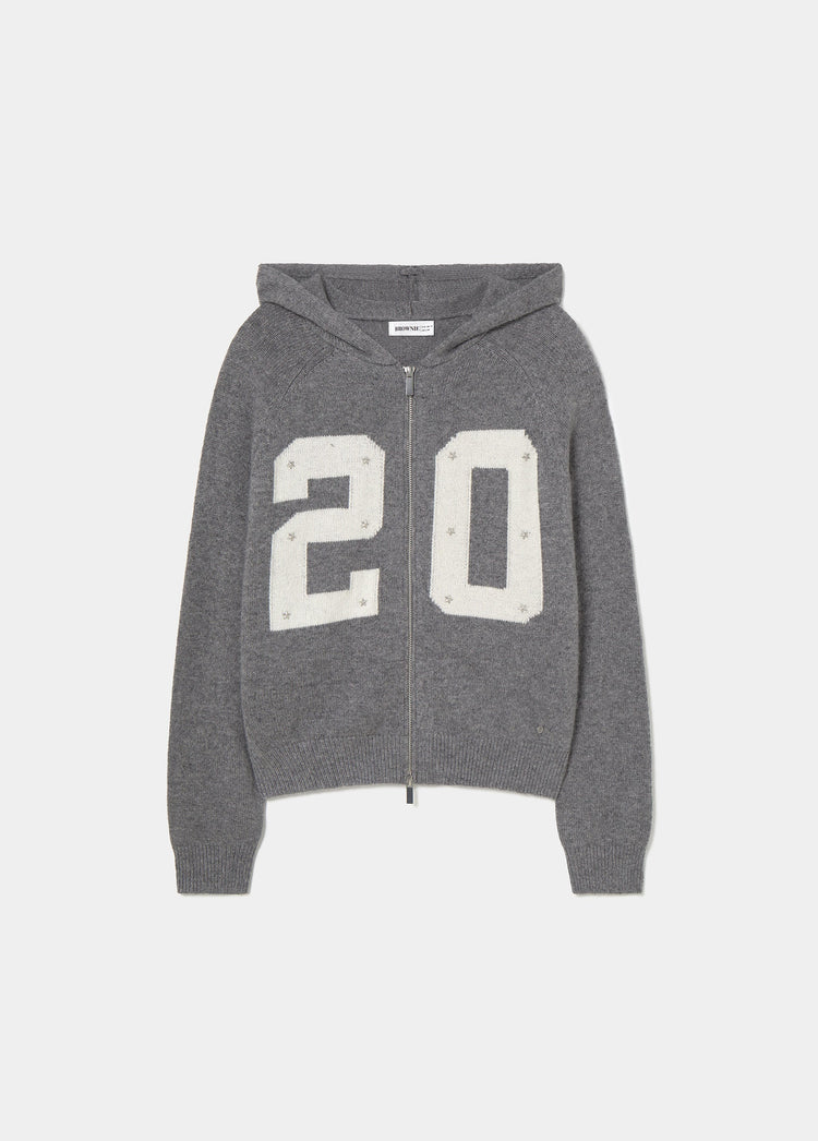 Veste en maille à capuche 20