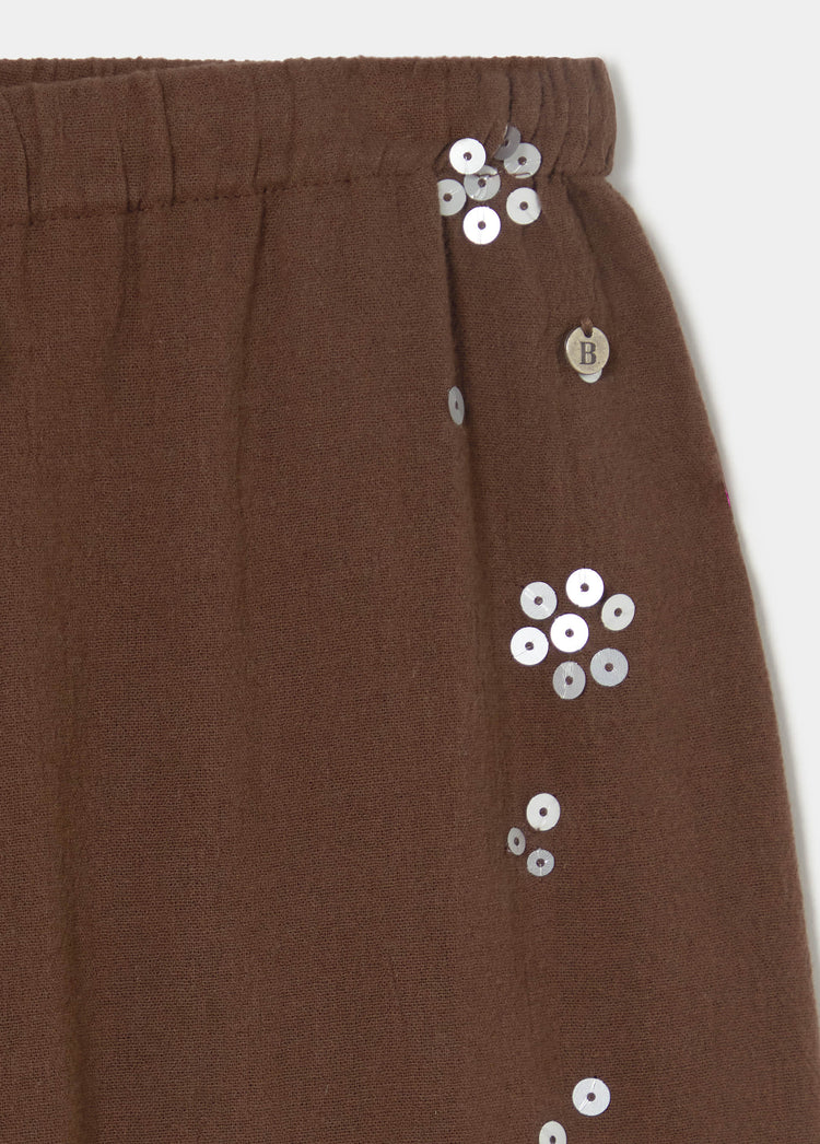 Flowy pants with side sequin detail