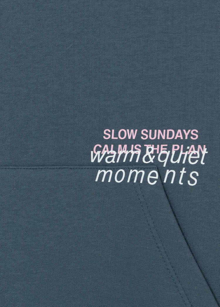Kapuzen-Sweatshirt mit Textprint