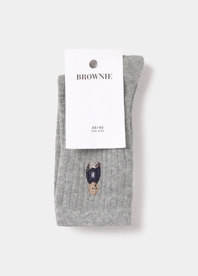 Embroidered dog sock