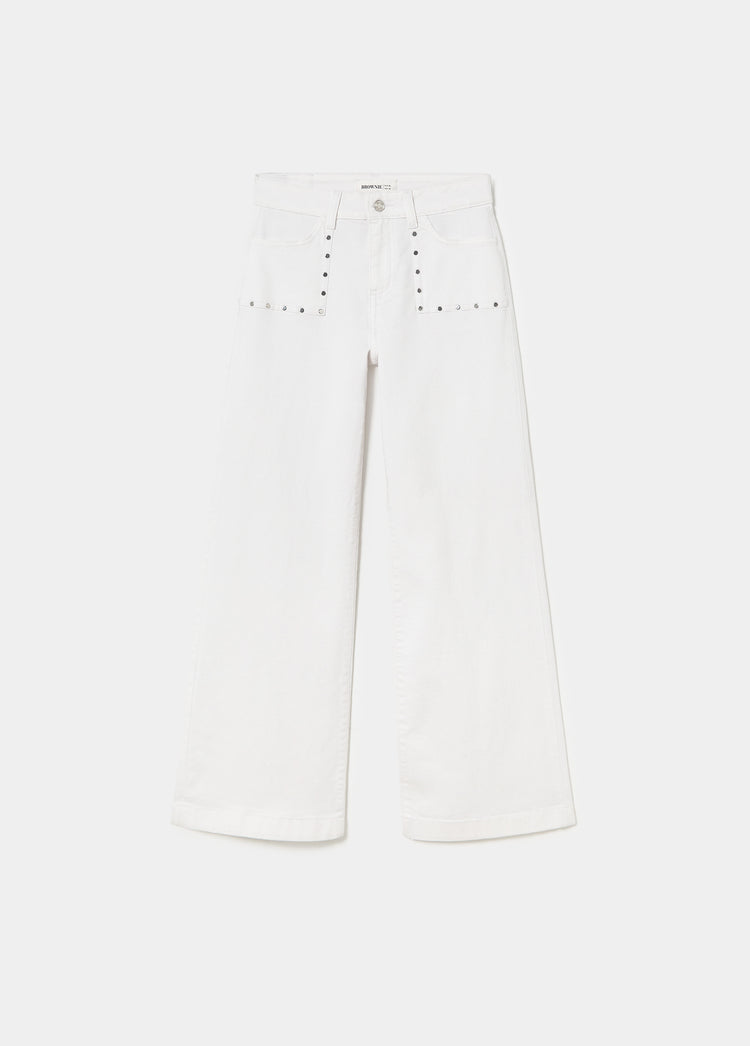 Pantalón culotte tachas