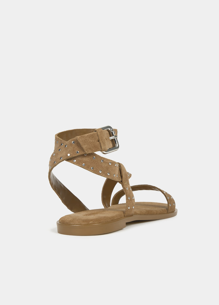 Flache Sandale mit Riemen