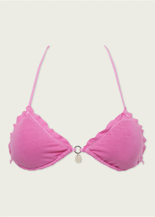 Haut de bikini triangulaire perles