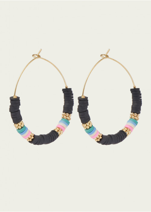 Anneaux d'oreilles perles plates