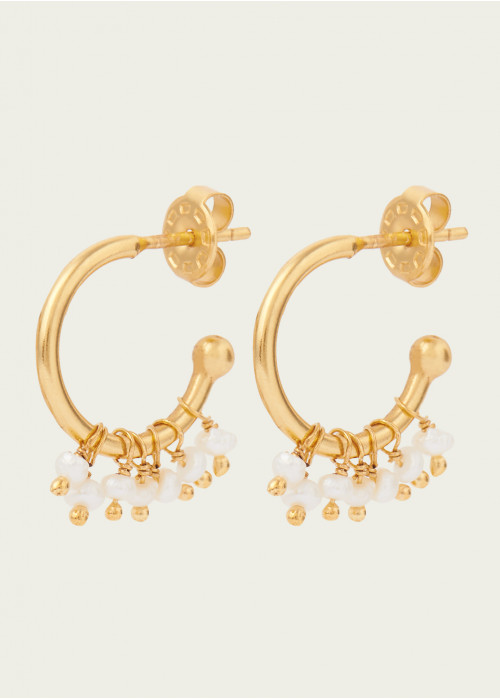 Anneaux d'oreilles perles flottantes