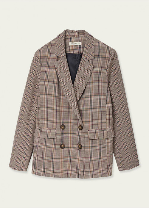 Blazer tom cache-cœur à carreaux