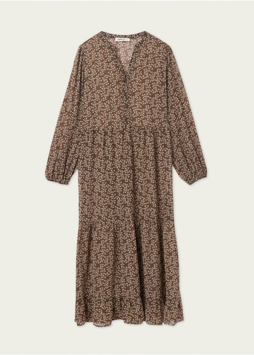 Robe midi natalia à motif