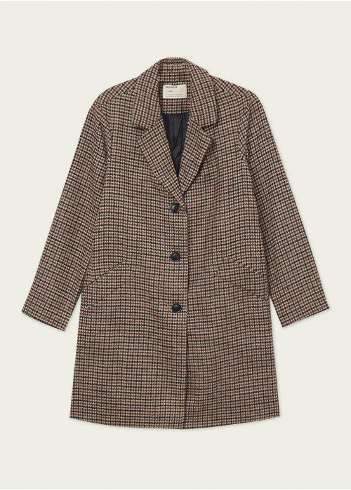 Manteau long scarlet à carreaux