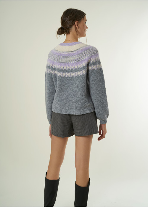 Pull astrid c/rond jacquard