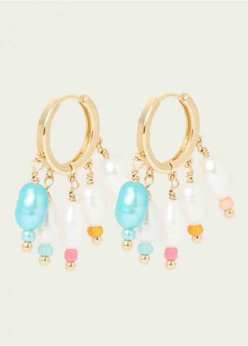Boucles d'oreilles perles laquées