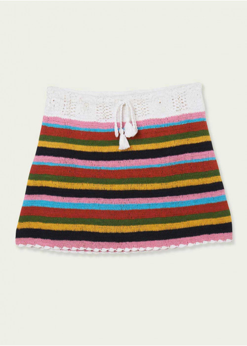 Jupe cuba crochet rayures