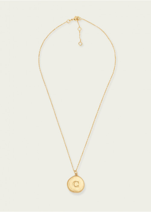 Collier médaille initiale c