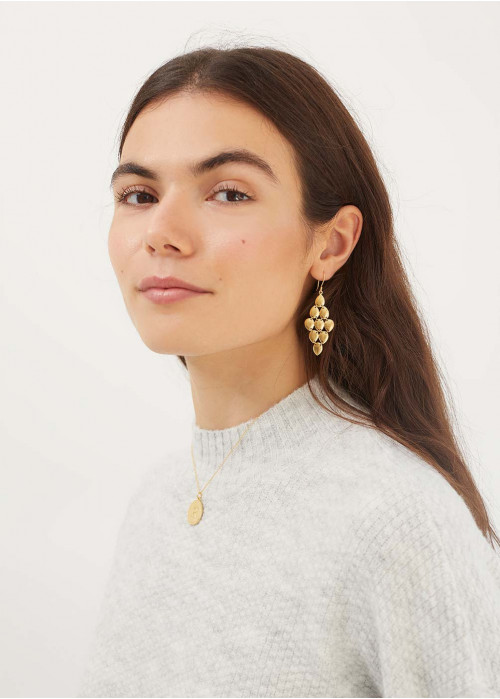 Boucles d'oreilles pendantes losange