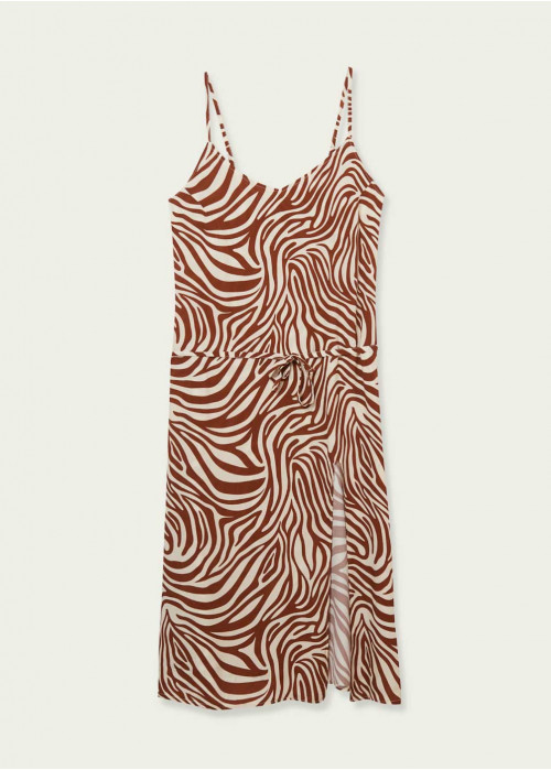 Robe valen zèbre fendue