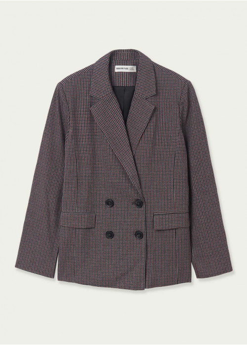 Blazer tom croisé pied-de-poule