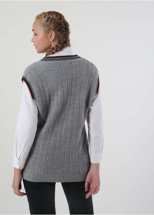 Gilet blair col v long