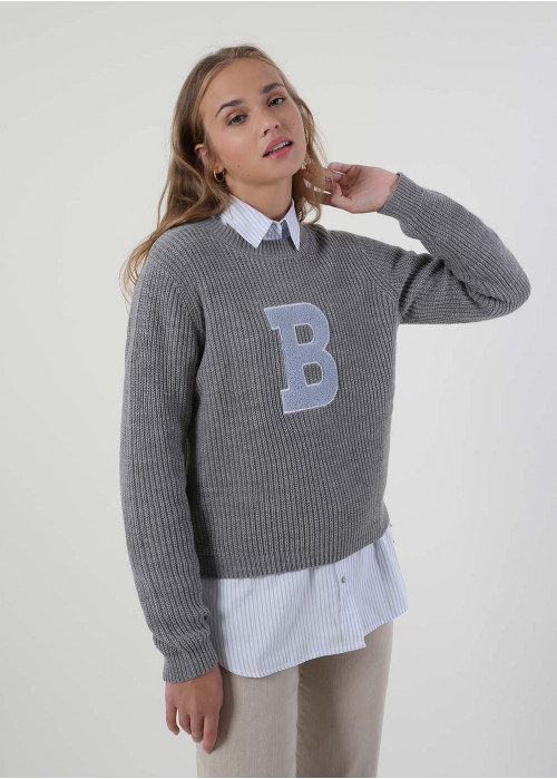 Pull-over mouse b brodé