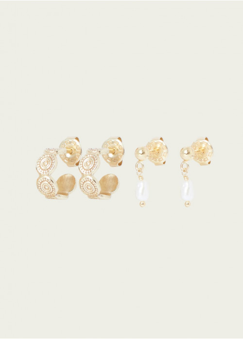 Lot boucles d'oreilles créole perle