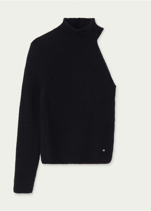 Pull-over jackson col roulé une manche