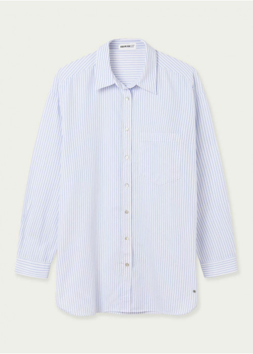 Chemise nil rayures longue