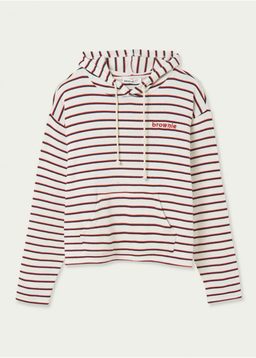 T-shirt dora rayures capuche