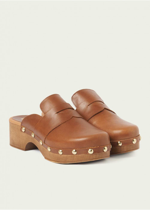Sabots lanière cuir