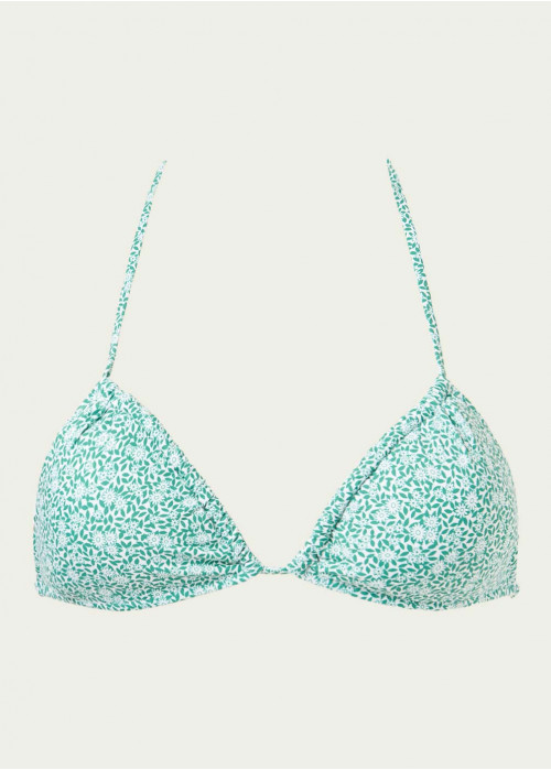 Haut bikini fleurs triangle