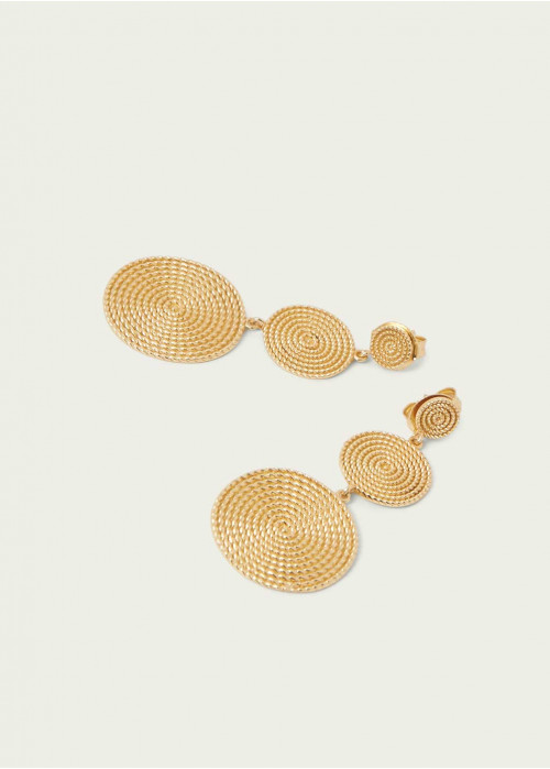 Boucles d'oreilles pendantes 3 disques