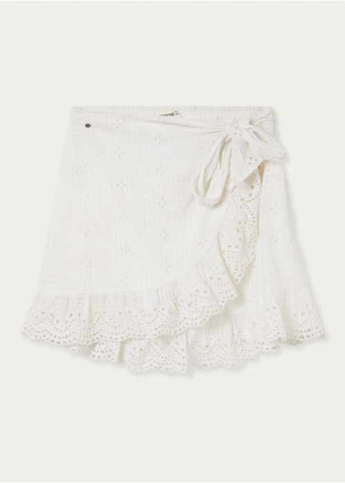 Jupe bali paréo broderie suisse