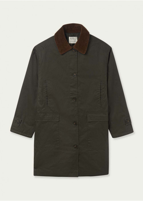 Parka enduite longue