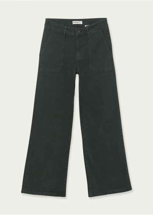 Pantalon style jupe-culotte à poches avant