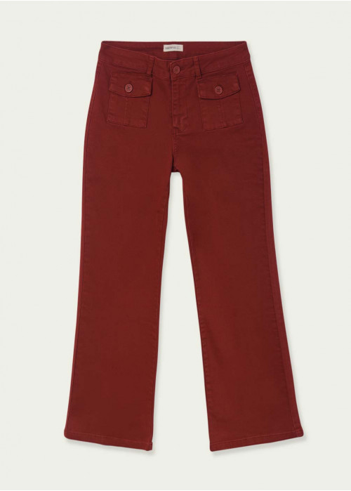 Pantalon slim poche plaquée