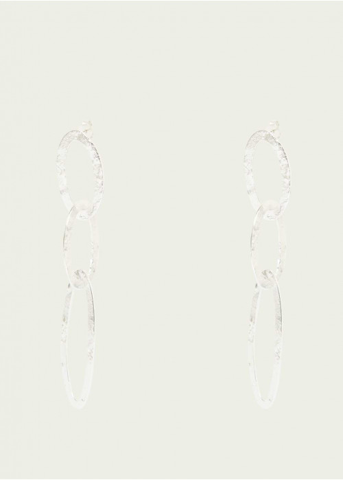Boucles d'oreilles pendantes 3 anneaux ovales