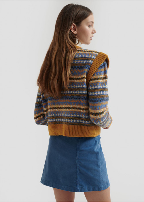 Pull-over rayures détail épaules