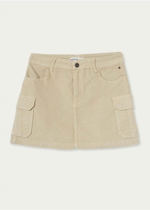 Jupe velours côtelé poches cargo