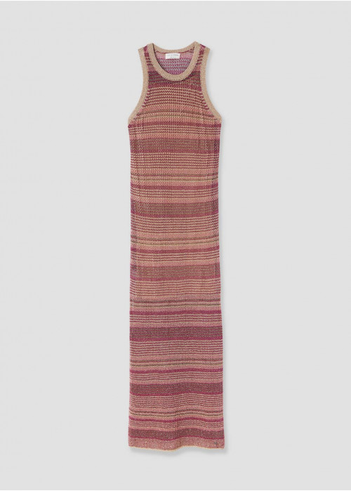 Robe longue rayures