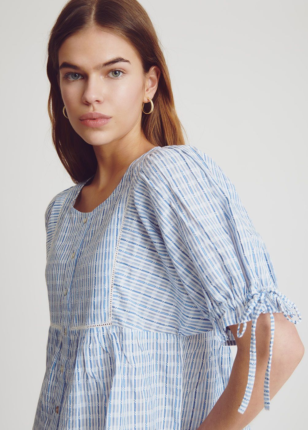 BLOUSE ROMANTIQUE RAYURES