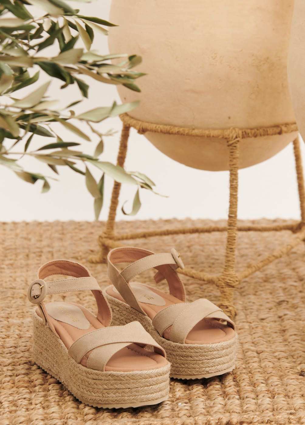 SANDALES JUTE BRIDE CROISÉE