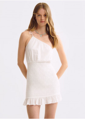 ROBE ASYMÉTRIQUE EFFET GOMME