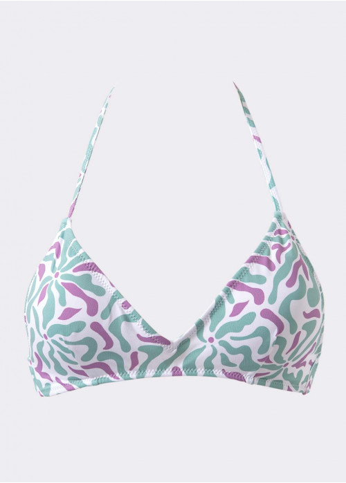 Soutien-gorge triangle décolleté imprimé