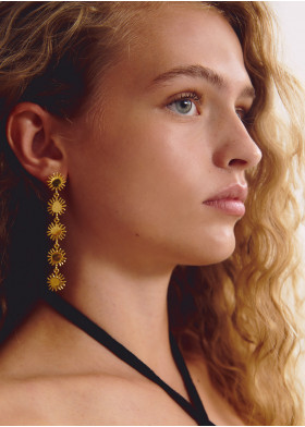 BOUCLES D'OREILLES LONGUES 5 SOLEILS
